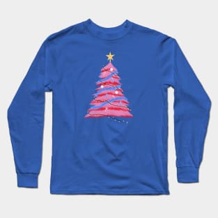 Pink christmas tree Long Sleeve T-Shirt